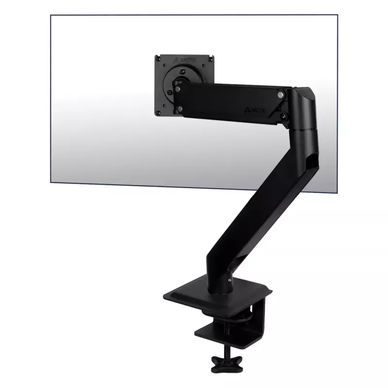 Desk Mount Gas Spring Monitor Arm Arctic X1-3D — supports up to 43 inch / 10 kg, VESA 75x75–100x100, black