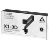Desk Mount Gas Spring Monitor Arm Arctic X1-3D — supports up to 43 inch / 10 kg, VESA 75x75–100x100, black