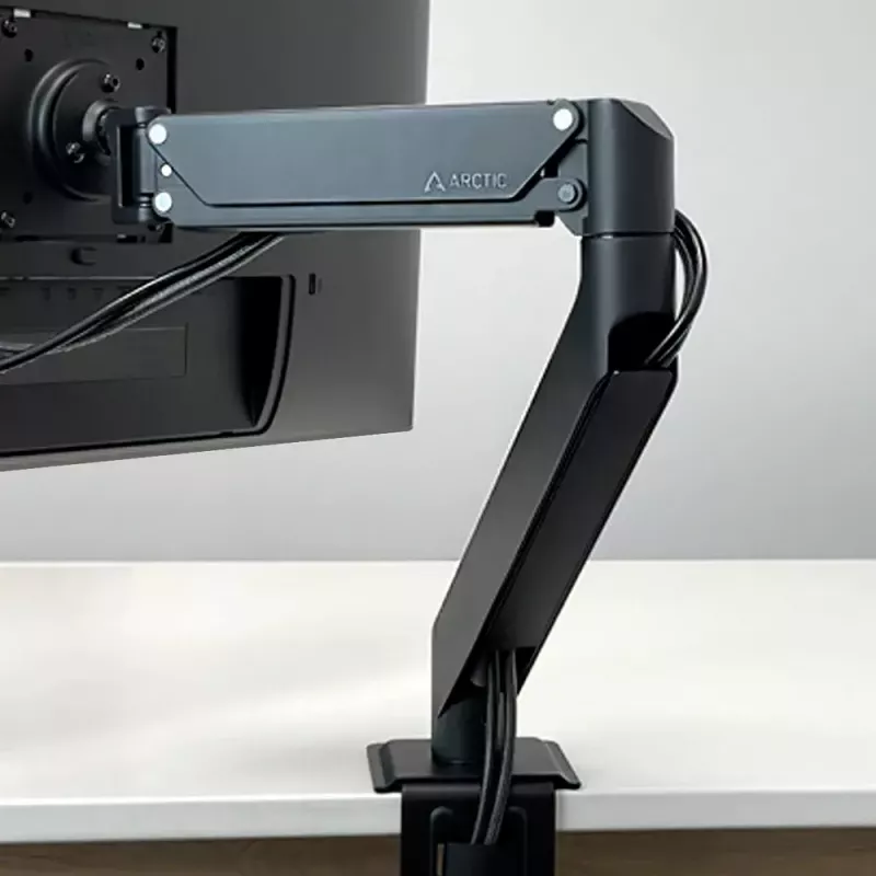 Desk Mount Gas Spring Monitor Arm Arctic X1-3D — supports up to 43 inch / 10 kg, VESA 75x75–100x100, black