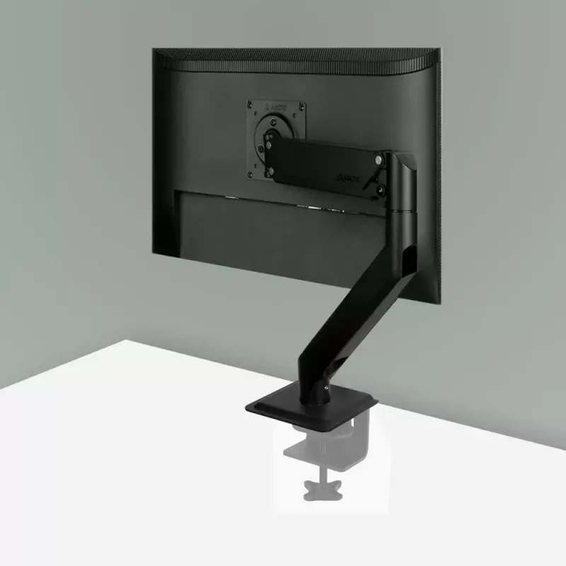 Desk Mount Gas Spring Monitor Arm Arctic X1-3D — supports up to 43 inch / 10 kg, VESA 75x75–100x100, black