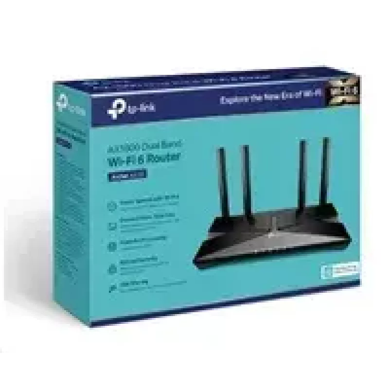 TP-LINK Dual-Band Wi-Fi 6 Router Archer AX20 802.11ax, 574+1201 Mbit/s, 10/100/1000 Mbit/s, Ethernet LAN (RJ-45) ports 4, Antennas quantity 4