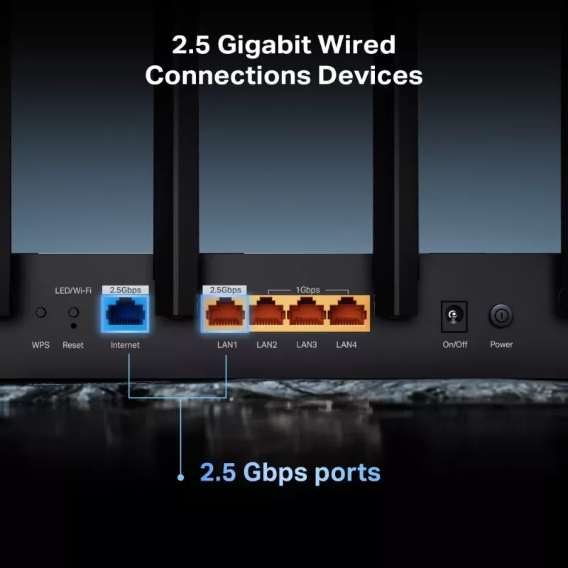 TP-Link Archer BE400 wireless router 2.5 Gigabit Ethernet Dual-band (2.4 GHz / 5 GHz) Black