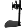 StarTech.com Dual-Monitor Stand - Horizontal - Black, Freestanding, 8 kg, 61 cm (24 inch), 100 x 100 mm, Height adjustment, Black