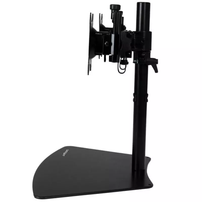 StarTech.com Dual-Monitor Stand - Horizontal - Black, Freestanding, 8 kg, 61 cm (24 inch), 100 x 100 mm, Height adjustment, Black