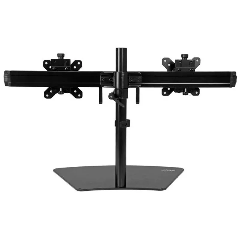 StarTech.com Dual-Monitor Stand - Horizontal - Black, Freestanding, 8 kg, 61 cm (24 inch), 100 x 100 mm, Height adjustment, Black