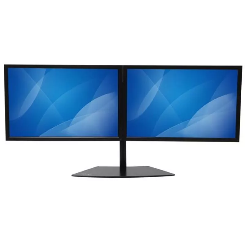 StarTech.com Dual-Monitor Stand - Horizontal - Black, Freestanding, 8 kg, 61 cm (24 inch), 100 x 100 mm, Height adjustment, Black