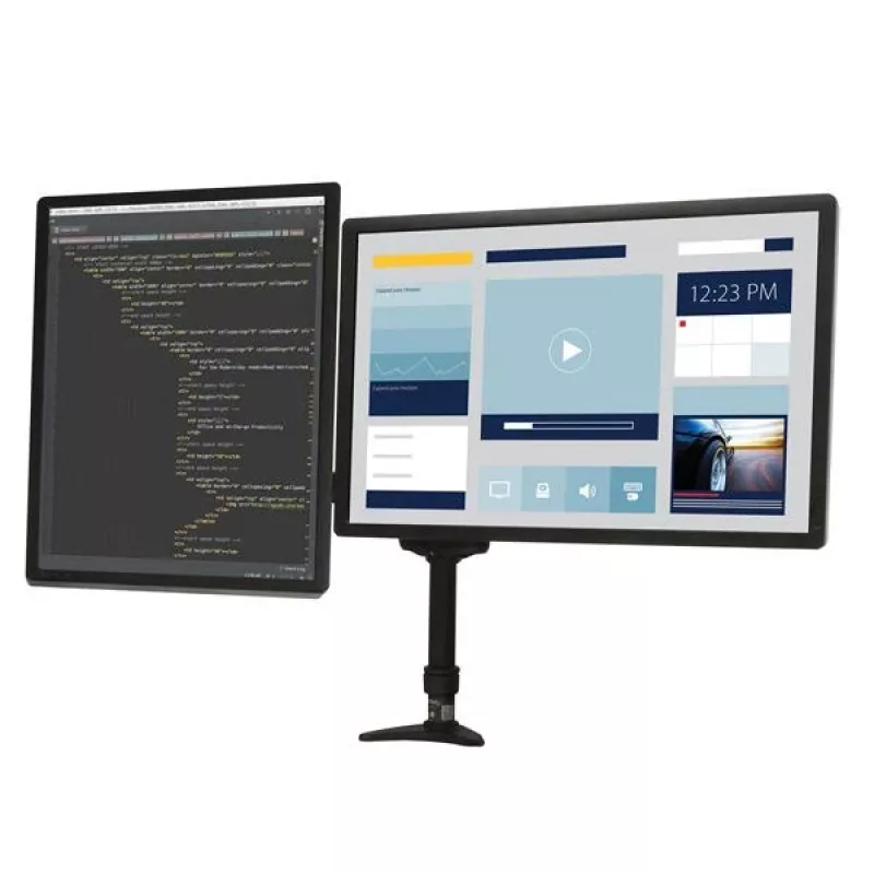 StarTech.com Desk-Mount Dual Monitor Arm - Articulating, Clamp, 13.6 kg, 30.5 cm (12 inch), 61 cm (24 inch), 100 x 100 mm, Black