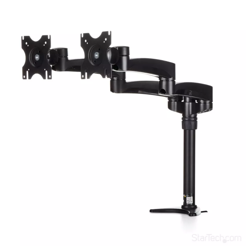 StarTech.com Desk-Mount Dual Monitor Arm - Articulating, Clamp, 13.6 kg, 30.5 cm (12 inch), 61 cm (24 inch), 100 x 100 mm, Black