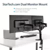 StarTech.com Desk-Mount Dual Monitor Arm - Articulating, Clamp, 13.6 kg, 30.5 cm (12 inch), 61 cm (24 inch), 100 x 100 mm, Black