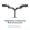 StarTech.com Desk-Mount Dual Monitor Arm - Articulating, Clamp, 13.6 kg, 30.5 cm (12 inch), 61 cm (24 inch), 100 x 100 mm, Black