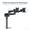 StarTech.com Desk-Mount Dual Monitor Arm - Articulating, Clamp, 13.6 kg, 30.5 cm (12 inch), 61 cm (24 inch), 100 x 100 mm, Black