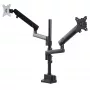 StarTech.com Desk Mount Dual Monitor Arm, Full Motion Monitor Mount for 2x VESA Displays up to 32 inch (17.6lb/8kg), Height Adjustable, Clamp/Grommet Mount, Mechanical Spring