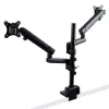 StarTech.com Desk Mount Dual Monitor Arm, Full Motion Monitor Mount for 2x VESA Displays up to 32 inch (17.6lb/8kg), Height Adjustable, Clamp/Grommet Mount, Mechanical Spring