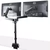 StarTech.com Desk Mount Dual Monitor Arm, Full Motion Monitor Mount for 2x VESA Displays up to 32 inch (17.6lb/8kg), Height Adjustable, Clamp/Grommet Mount, Mechanical Spring