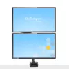 StarTech.com Desk Mount Dual Monitor Arm, Full Motion Monitor Mount for 2x VESA Displays up to 32 inch (17.6lb/8kg), Height Adjustable, Clamp/Grommet Mount, Mechanical Spring