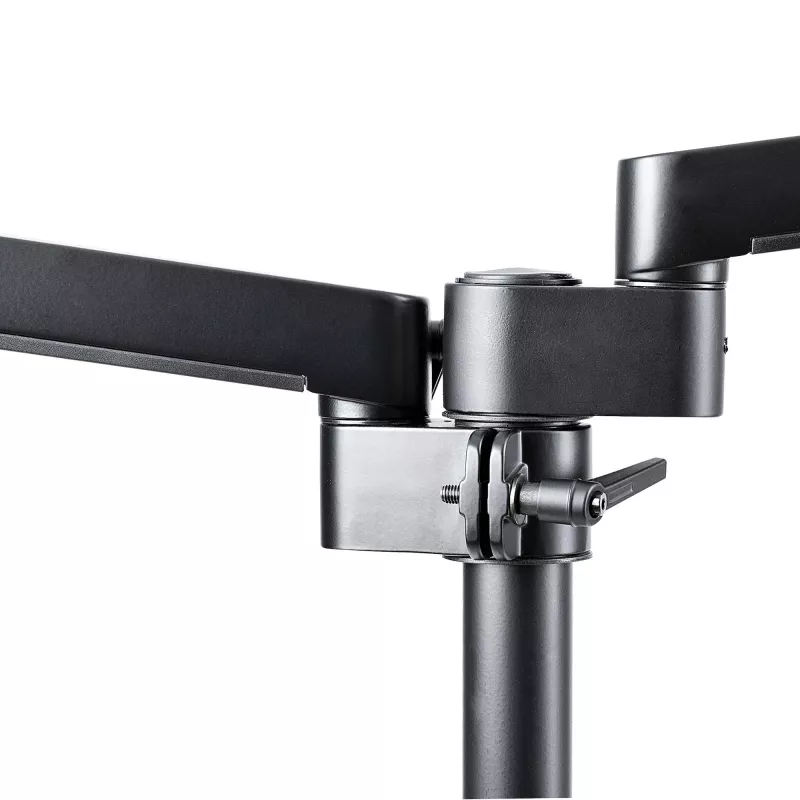 StarTech.com Desk Mount Dual Monitor Arm, Full Motion Monitor Mount for 2x VESA Displays up to 32 inch (17.6lb/8kg), Height Adjustable, Clamp/Grommet Mount, Mechanical Spring