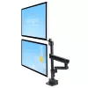 StarTech.com Desk Mount Dual Monitor Arm, Full Motion Monitor Mount for 2x VESA Displays up to 32 inch (17.6lb/8kg), Height Adjustable, Clamp/Grommet Mount, Mechanical Spring