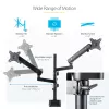 StarTech.com Desk Mount Dual Monitor Arm, Full Motion Monitor Mount for 2x VESA Displays up to 32 inch (17.6lb/8kg), Height Adjustable, Clamp/Grommet Mount, Mechanical Spring
