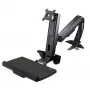StarTech.com Sit Stand Monitor Arm - Desk Mount Adjustable Sit-Stand Workstation Arm for Single 34 inch VESA Mount Display - Ergonomic Articulating Standing Desk Converter with Keyboard Tray