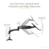 StarTech.com Desk Mount Laptop Arm - Full Motion Articulating Arm for Laptop or Single 34 inch Monitor - VESA Mount Laptop Tray Bracket - Ergonomic Adjustable Notebook Stand - Desk-Clamp