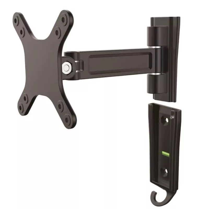 StarTech.com Wall-Mount Monitor Arm - Single Swivel, 15 kg, 33 cm (13 inch), 68.6 cm (27 inch), 75 x 75 mm, 100 x 100 mm, Black