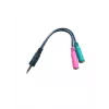 Microconnect AUDALS015 audio cable 0.25 m 3.5mm 2 x 3.5mm Black