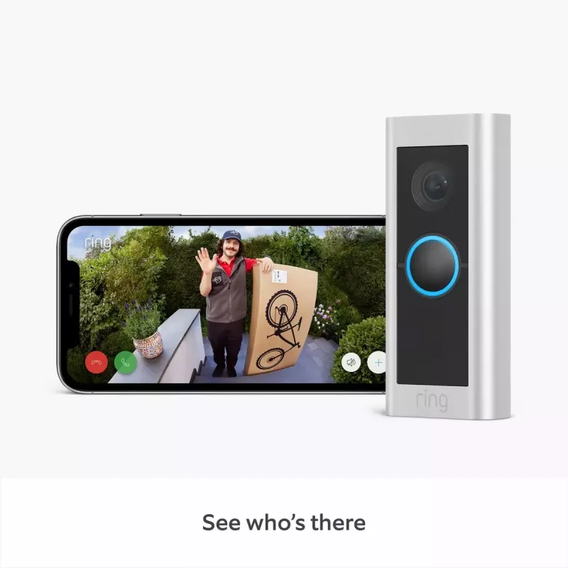 Video intercom system RING B0B2BNM4PV — wireless, 1920×1080 max video, nickel finish, Wi‑Fi (802.11b/g/n/ax)