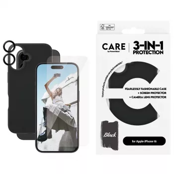 3-in-1 Bundle Case PanzerGlass CARE by Fashion iPhone 16