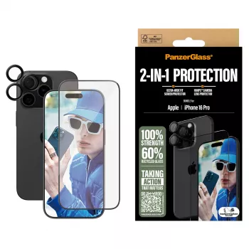 PanzerGlass 2-in-1 Bundle iPhone '24 6.3 inch Pro B2862+1284
