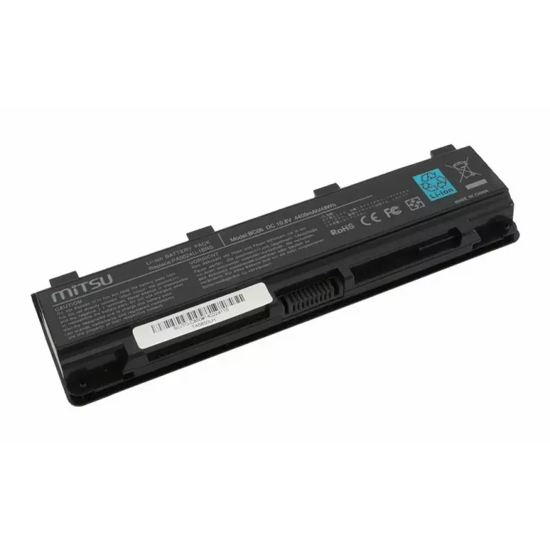 MITSU laptop battery for Toshiba C850 / L800 / S855, 4400 mAh, 10.8–11.1 V