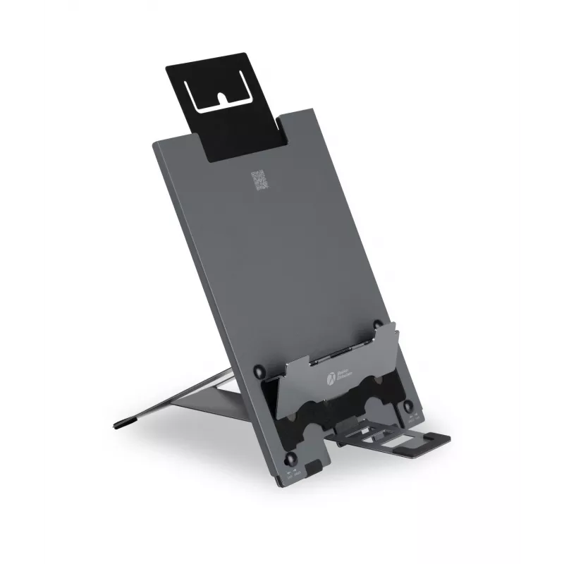 BakkerElkhuizen Ergo-Q Hybrid Pro, Laptop stand, Black, Dark Grey, Aluminium, Rubber, Steel, 25.4 cm (10 inch), 40.6 cm (16 inch), 25.4 cm (10 inch)