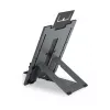 BakkerElkhuizen Ergo-Q Hybrid Pro, Laptop stand, Black, Dark Grey, Aluminium, Rubber, Steel, 25.4 cm (10 inch), 40.6 cm (16 inch), 25.4 cm (10 inch)