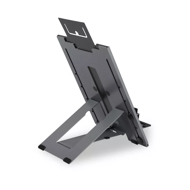 BakkerElkhuizen Ergo-Q Hybrid Pro, Laptop stand, Black, Dark Grey, Aluminium, Rubber, Steel, 25.4 cm (10 inch), 40.6 cm (16 inch), 25.4 cm (10 inch)