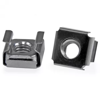 StarTech.com 50 Pkg M6 Cage Nuts for Server Rack Cabinet, Cage nut, Stainless steel, Stainless steel, M6, CE, TAA, REACH, 215.5 g