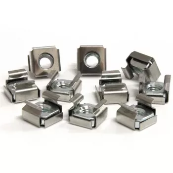 StarTech.com 50 Pkg M6 Cage Nuts for Server Rack Cabinet, Cage nut, Stainless steel, Stainless steel, M6, CE, TAA, REACH, 215.5 g