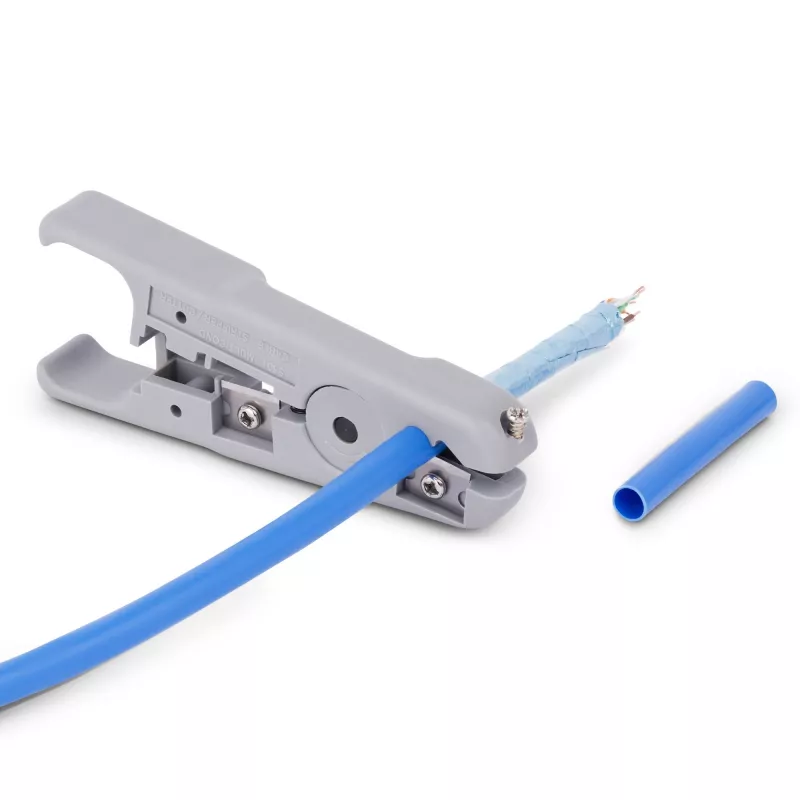 StarTech.com Network Cable Stripper and Cutter, Professional Wire Stripper for UTP/FTP/STP/Coax Cables, Rotary Wire Stripping and Cutting Tool