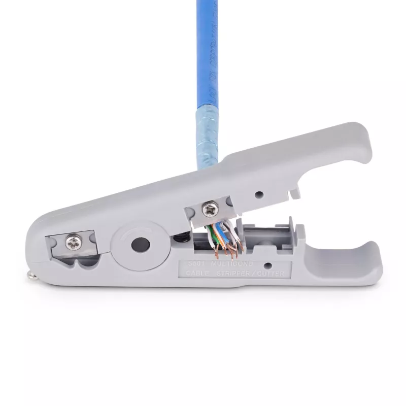 StarTech.com Network Cable Stripper and Cutter, Professional Wire Stripper for UTP/FTP/STP/Coax Cables, Rotary Wire Stripping and Cutting Tool