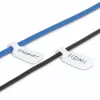 StarTech.com 3.5in (9cm) Cable Labels, 100 Pack, White, Hook-to-Hook Fastener Cable Tags, Write-On Cord Labels for Cable Management, Cord Identification Tags
