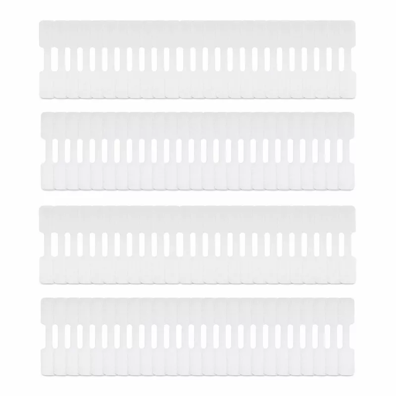 StarTech.com 3.5in (9cm) Cable Labels, 100 Pack, White, Hook-to-Hook Fastener Cable Tags, Write-On Cord Labels for Cable Management, Cord Identification Tags