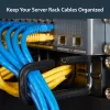 StarTech.com 1U 19 inch Cable Management Organizer - D Ring Hook Network/Server Rack Cord Manager - Data Center Horizontal Wire Panel with Passthrough Holes w/Mounting HW - EIA/ECA-310-E
