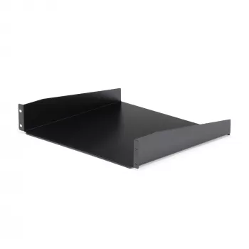 StarTech.com 2U Server Rack Shelf - Universal Rack Mount Cantilever Shelf for 19 inch Network Equipment Rack & Cabinet - Heavy Duty Steel – Weight Capacity 44lb/20kg - 16 inch Deep Tray, Black