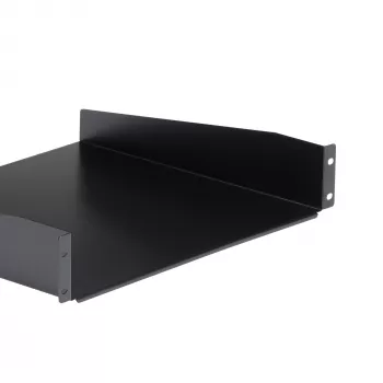 StarTech.com 2U Server Rack Shelf - Universal Rack Mount Cantilever Shelf for 19 inch Network Equipment Rack & Cabinet - Heavy Duty Steel – Weight Capacity 44lb/20kg - 16 inch Deep Tray, Black