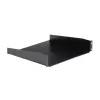 StarTech.com 2U Server Rack Shelf - Universal Rack Mount Cantilever Shelf for 19 inch Network Equipment Rack & Cabinet - Heavy Duty Steel – Weight Capacity 44lb/20kg - 16 inch Deep Tray, Black