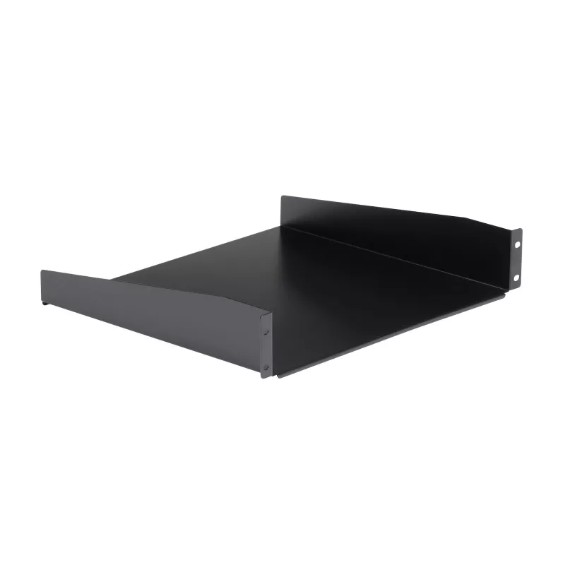 StarTech.com 2U Server Rack Shelf - Universal Rack Mount Cantilever Shelf for 19 inch Network Equipment Rack & Cabinet - Heavy Duty Steel – Weight Capacity 44lb/20kg - 16 inch Deep Tray, Black