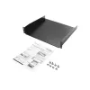 StarTech.com 2U Server Rack Shelf - Universal Rack Mount Cantilever Shelf for 19 inch Network Equipment Rack & Cabinet - Heavy Duty Steel – Weight Capacity 44lb/20kg - 16 inch Deep Tray, Black