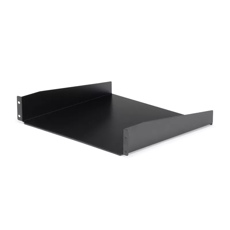 StarTech.com 2U Server Rack Shelf - Universal Rack Mount Cantilever Shelf for 19 inch Network Equipment Rack & Cabinet - Heavy Duty Steel – Weight Capacity 44lb/20kg - 16 inch Deep Tray, Black