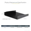 StarTech.com 2U Server Rack Shelf - Universal Rack Mount Cantilever Shelf for 19 inch Network Equipment Rack & Cabinet - Heavy Duty Steel – Weight Capacity 44lb/20kg - 16 inch Deep Tray, Black