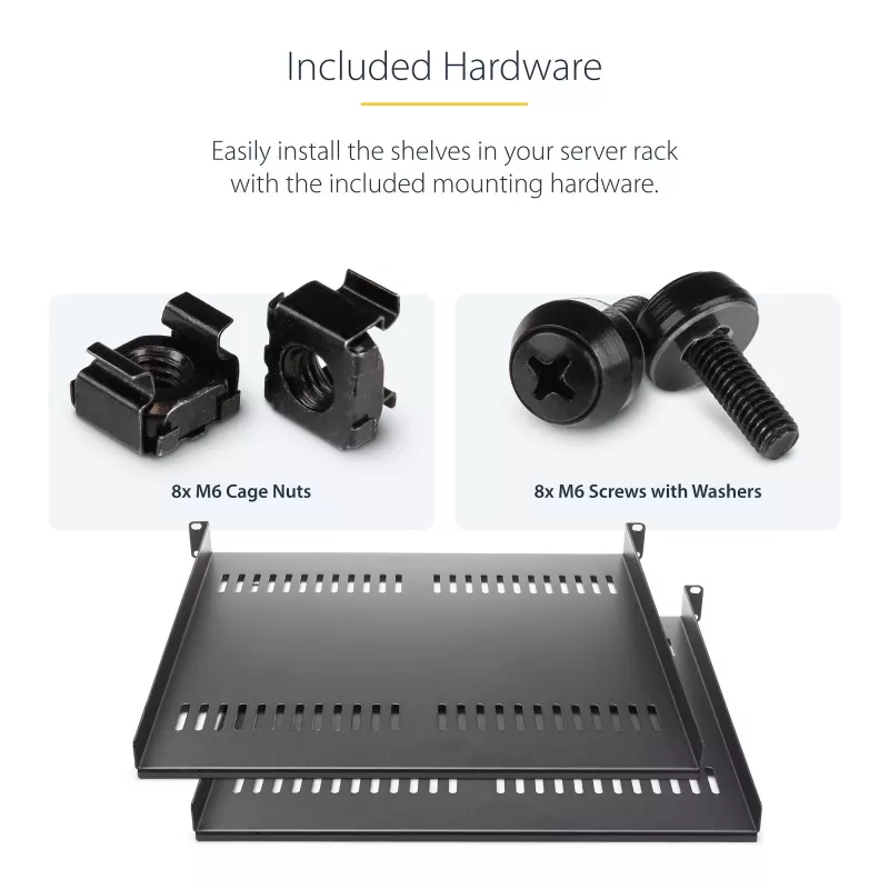StarTech.com CABSHELF116V2PK rack accessory Rack shelf
