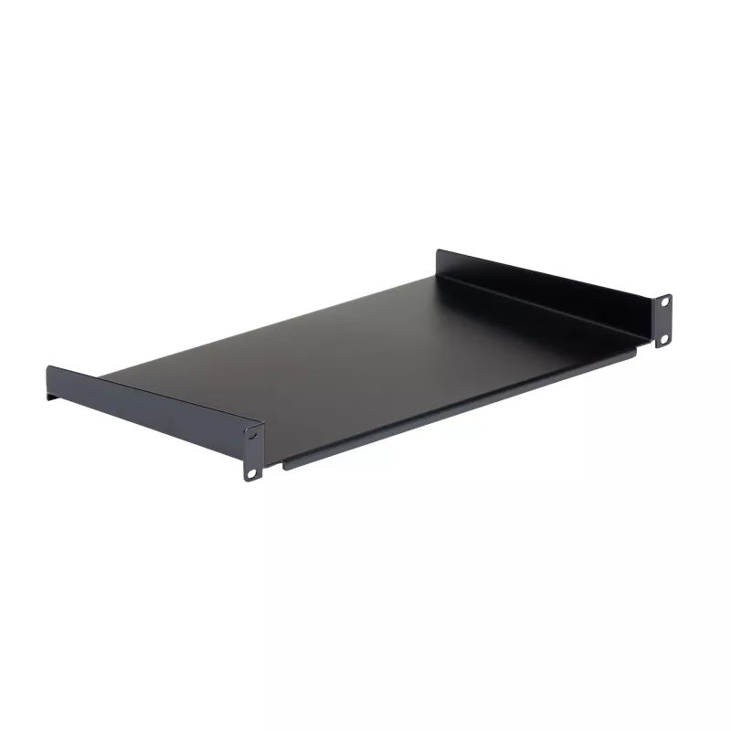 StarTech.com 1U Fixed Server Rack Mount Shelf - 10in Deep Steel Universal Cantilever Tray for 19 inch AV/ Network Equipment Rack - Heavy Duty Steel - Weight Capacity 44lbs/20kg, Black