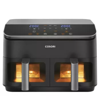 Cosori Dual Basket Chef Edition Double 8.5 L Stand-alone 1750 W Hot air fryer Black, Silver